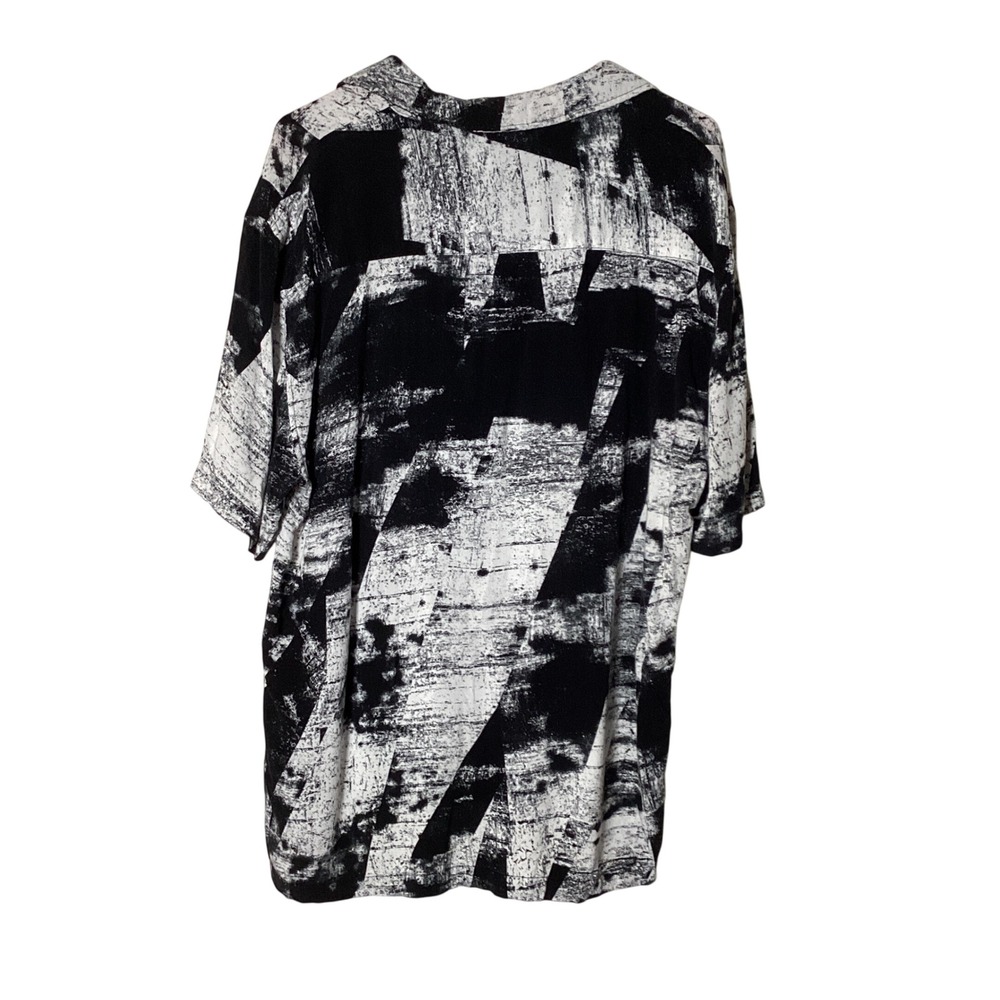 Jackson Abstract Brushstroke Shirt Mens L Black White Grunge Streetwear Indie - Picture 2 of 7